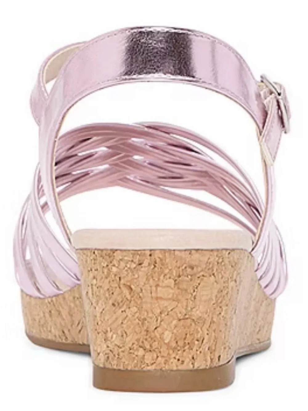 Thereabouts Big Kid Girls Pink Mettallic Wedge Sandals cute Summer sz/3M
